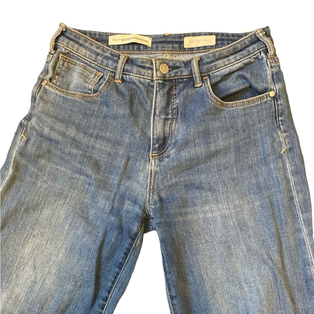 Anthropologie Pilcro & the Letterpress Raw Hem Cropped Flare Denim Wide Leg - Picture 4 of 11